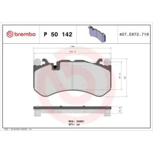 BREMBO P50142 Juego de pastillas de freno