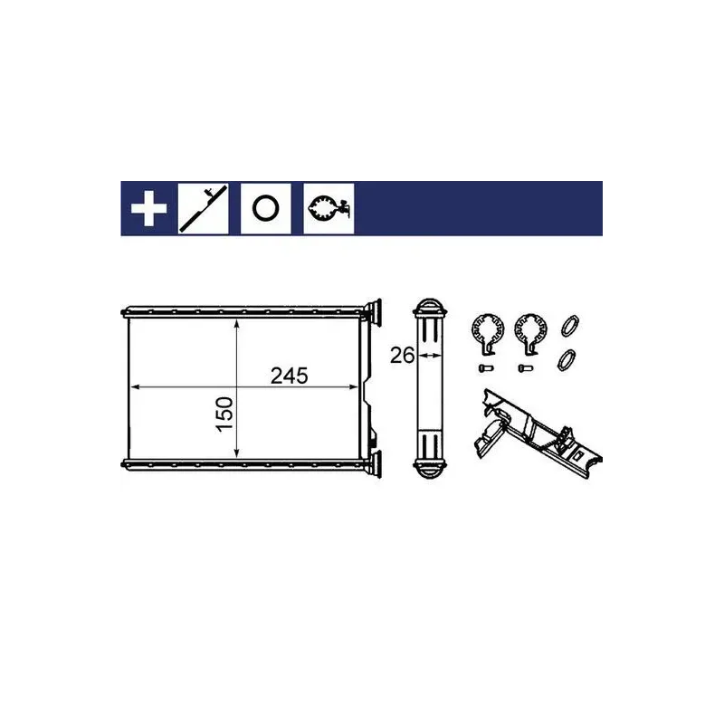 MAHLE AH242000S Radiador de calefacción