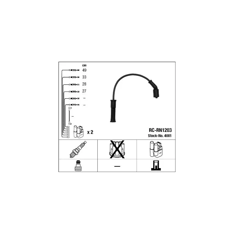 NGK 4081 Juego de cables de encendido