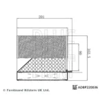 BLUE PRINT ADBP220036 Filtro de aire