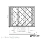 BLUE PRINT ADBP220061 Filtro de aire