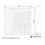 BLUE PRINT ADBP250034 Filtro, aire habitáculo