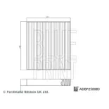BLUE PRINT ADBP250083 Filtro, aire habitáculo