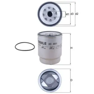 MAHLE KC491D Filtro combustible