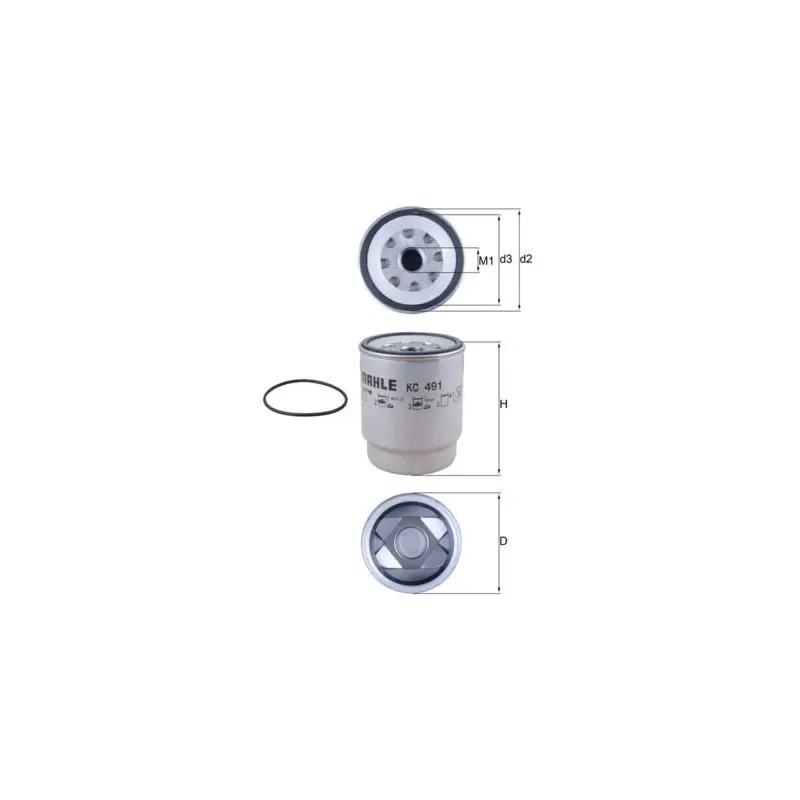 MAHLE KC491D Filtro combustible