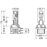ams-OSRAM 64176DWESY-HCB Lámpara, luces largas/diurnas