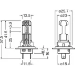 ams-OSRAM 64210DWESY-2HB Lámpara, faro antiniebla