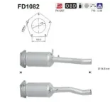 AS FD1082 Filtro hollín/partículas, sistema escape