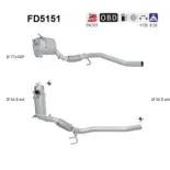 AS FD5151 Filtro hollín/partículas, sistema escape