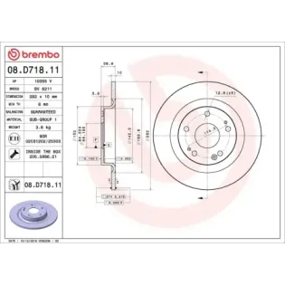 BREMBO 08.D718.11 Disco de freno (Unidad)