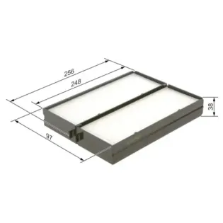BOSCH 1987432160 Filtro, aire habitáculo