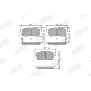 JURID 572471J Juego de pastillas de freno