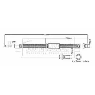 BORG & BECK BBH8857 Tubo flexible de frenos