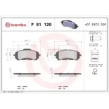 BREMBO P61120 Juego de pastillas de freno