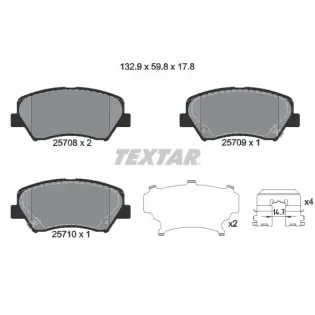 TEXTAR 2570801 Juego de pastillas de freno