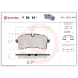 BREMBO P85151 Juego de pastillas de freno