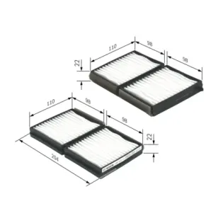 BOSCH 1987432117 Filtro, aire habitáculo