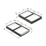 BOSCH 1987432117 Filtro, aire habitáculo