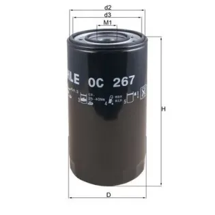 MAHLE OC267 Filtro de aceite
