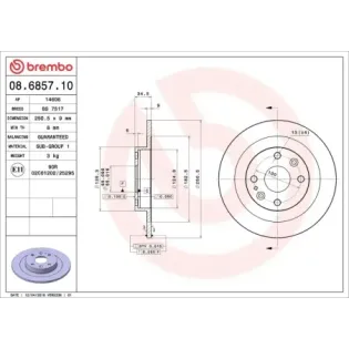 BREMBO 08.6857.10 Disco de freno (Unidad)