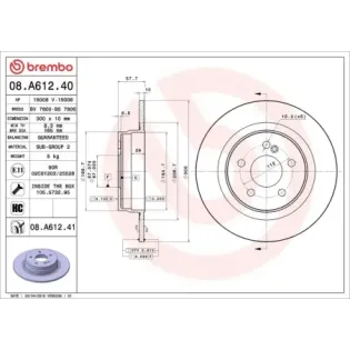 BREMBO 08.A612.40 Disco de freno (Unidad)