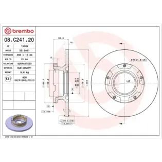 BREMBO 08.C241.20 Disco de freno (Unidad)