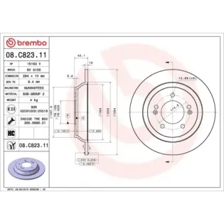 BREMBO 08.C823.11 Disco de freno (Unidad)