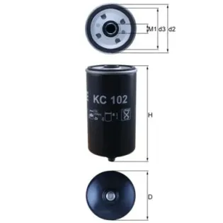MAHLE KC102 Filtro combustible