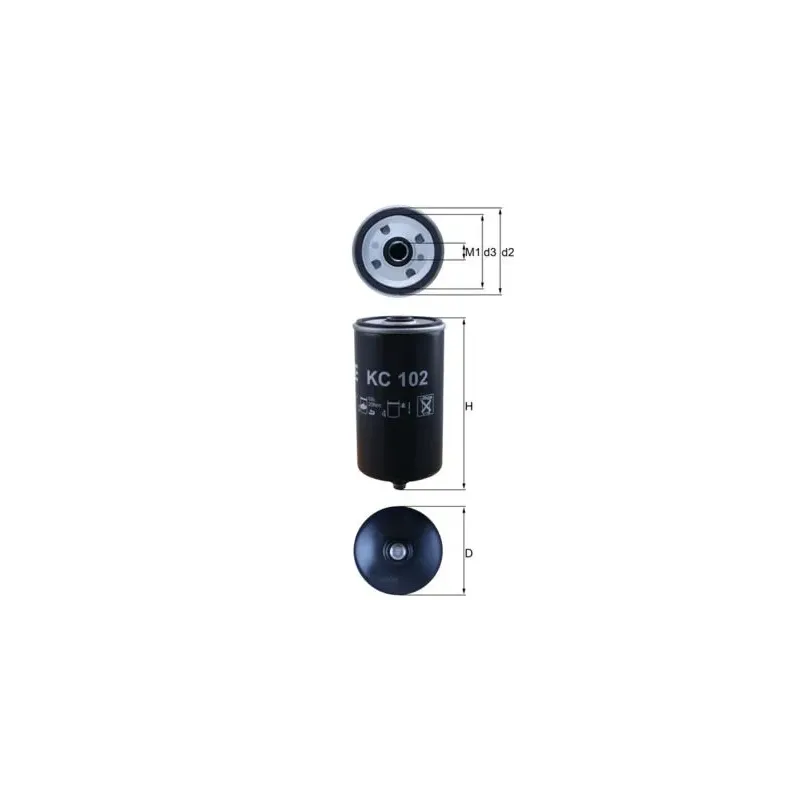 MAHLE KC102 Filtro combustible