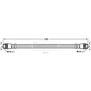 BORG & BECK BBH7674 Tubo flexible de frenos