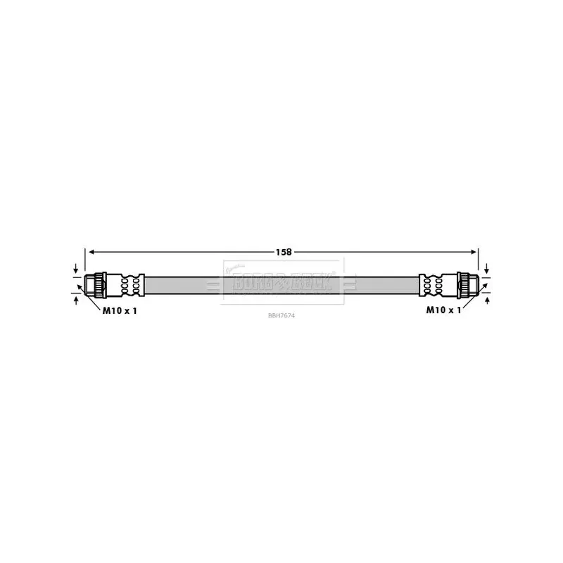 BORG & BECK BBH7674 Tubo flexible de frenos