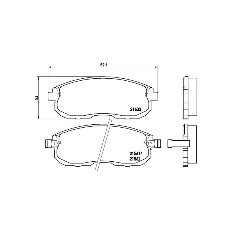 BREMBO P56021 Juego de pastillas de freno