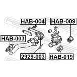 FEBEST HAB-009 Suspensión, Brazo oscilante