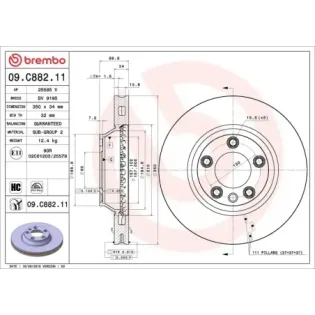 BREMBO 09.C882.11 Disco de freno (Unidad)