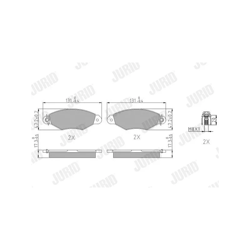 JURID 571931J Juego de pastillas de freno