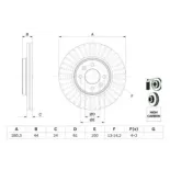 BOSCH 0986478590 Disco de freno (Unidad)