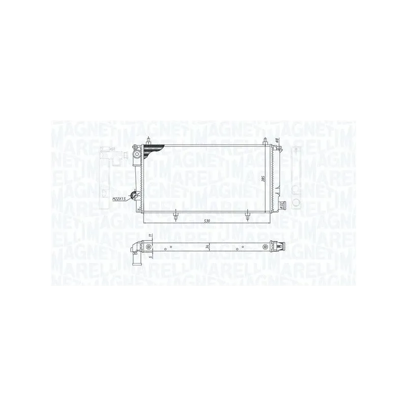 MAGNETI MARELLI 350213786000 Radiador, refrigeración del motor