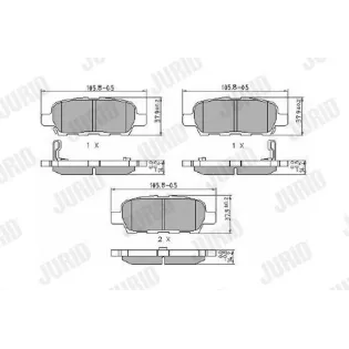 JURID 572501J Juego de pastillas de freno