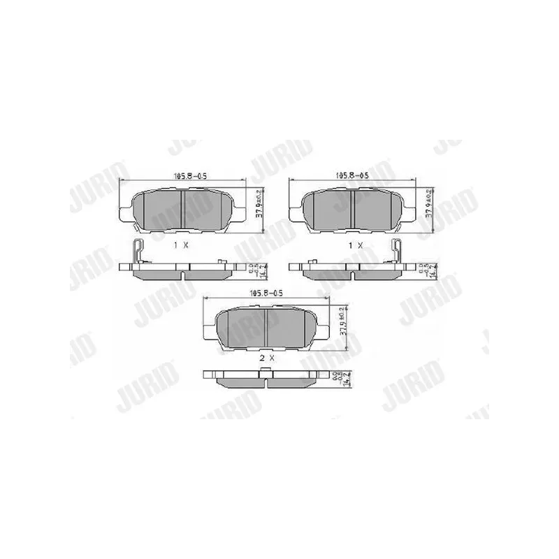 JURID 572501J Juego de pastillas de freno