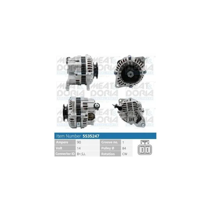 MEAT & DORIA 5535247 Alternador