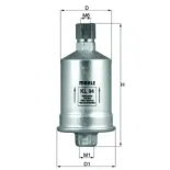 MAHLE KL94 Filtro combustible