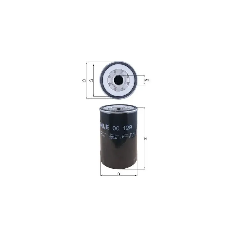 MAHLE OC129 Filtro de aceite