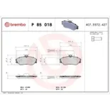 BREMBO P85018 Juego de pastillas de freno