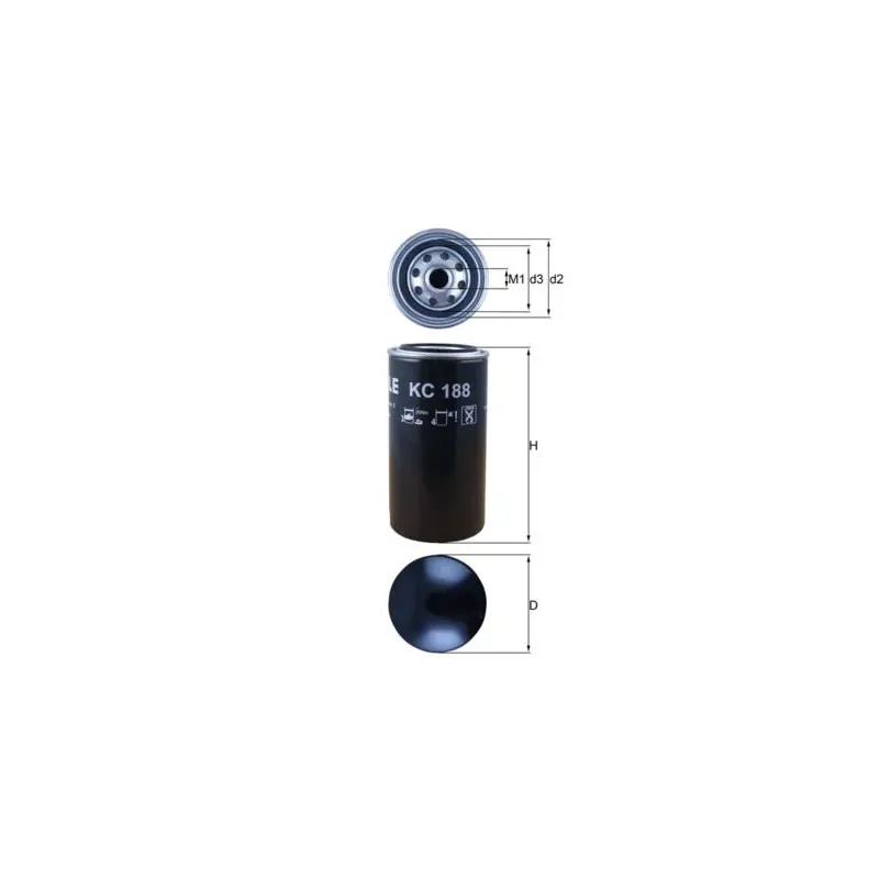 MAHLE KC188 Filtro combustible