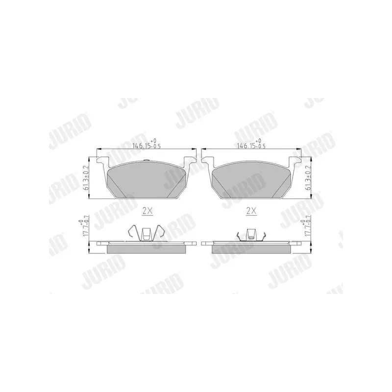 JURID 573833J Juego de pastillas de freno