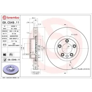 BREMBO 09.C549.11 Disco de freno (Unidad)