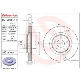 BREMBO 09.C928.11 Disco de freno (Unidad)