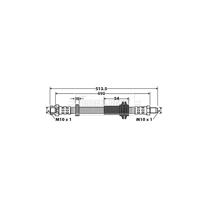 BORG & BECK BBH7423 Tubo flexible de frenos