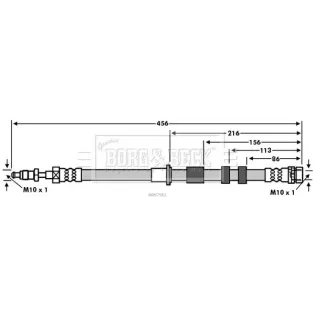 BORG & BECK BBH7583 Tubo flexible de frenos