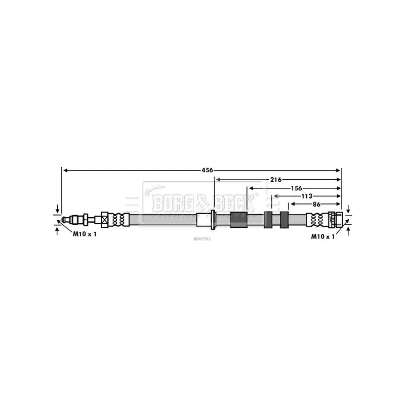 BORG & BECK BBH7583 Tubo flexible de frenos